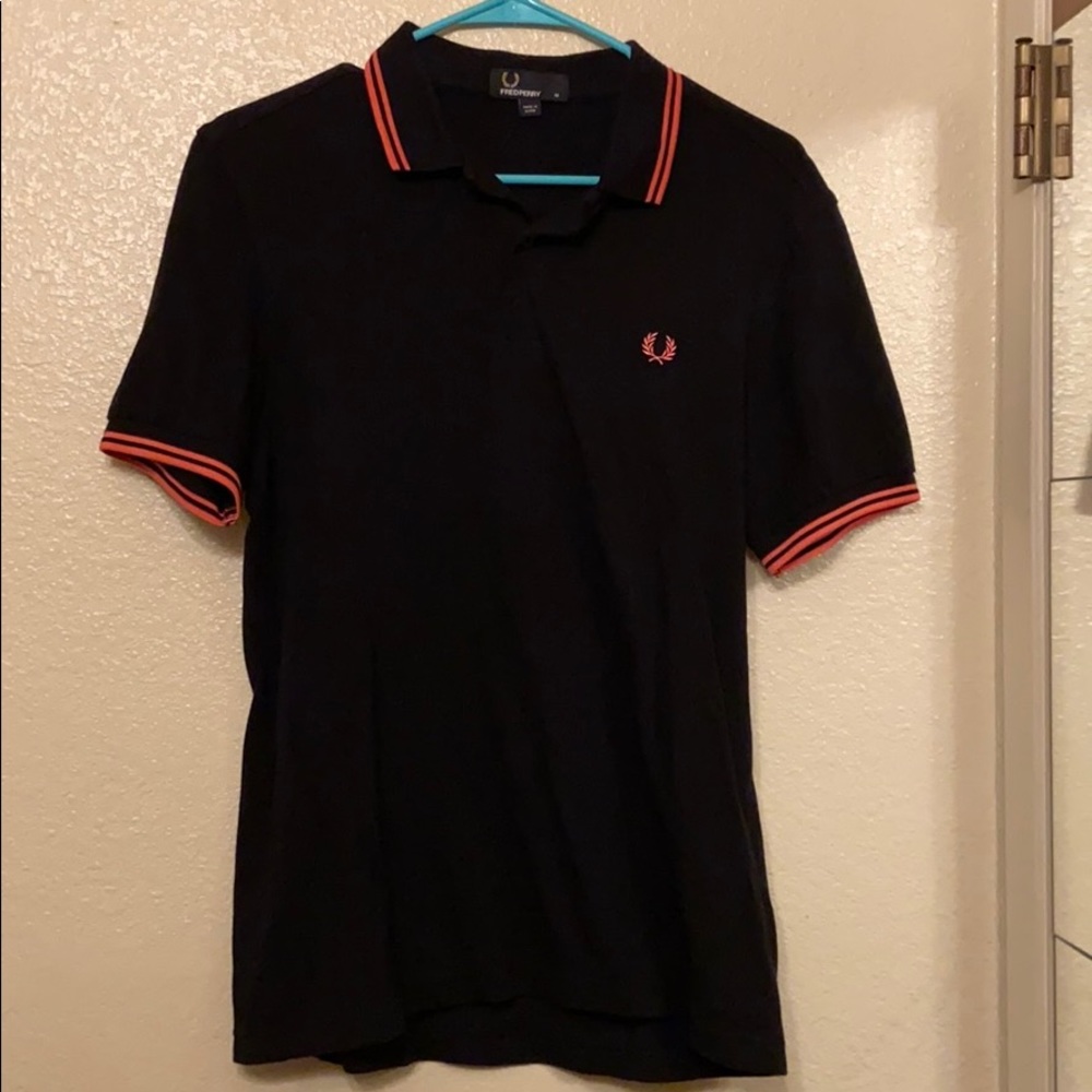 Fred Perry Women’s Polo, Pink and Black